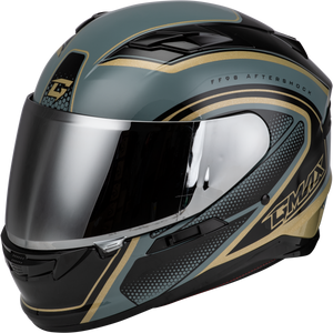 Gmax - Ff-98 Aftershock Helmet Grey/metallic Gold Xl - F19841027-ECE