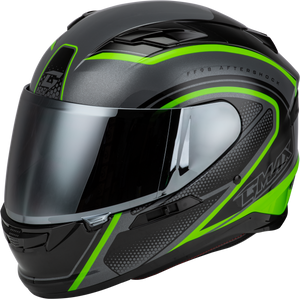 Gmax - Ff-98 Aftershock Helmet Grey/neon Green Md - F1984765-ECE