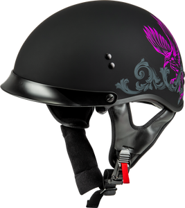 Gmax - Hh-65 Corvus Helmet W/peak Matte Black/purple/grey Lg - H96510966