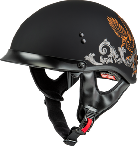 Gmax - Hh-65 Corvus Helmet W/peak Matte Black/silver/orange 2x - H96510948