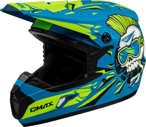 Gmax - Youth Mx-46y Unstable Helmet Matte Blue/green Ys - D3465180