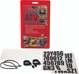 Hardline - Atv License Plate Kit White - 2340W Hardline - Atv License Plate Kit White - 2340W