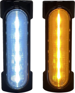 Custom Dynamics - Engine Guard Light - '10-'13 FLHX - Black - Dynamic Amber/White Engine Guard LEDs - CD-CB-AW-SS6-B
