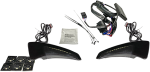 Custom Dynamics - Sequential Tour Pak Seat Back Rest LED Lights - Black/Smoke - FLH - Sequential Tour Pak Seat Back Rest LED Lights - CD-TPBR-14-SB