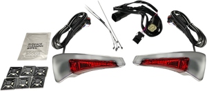 Custom Dynamics - Sequential Tour Pak Seat Back Rest LED Lights - Chrome/Red - CVO - Sequential Tour Pak Seat Back Rest LED Lights - CD-TPBR-14BCMRC