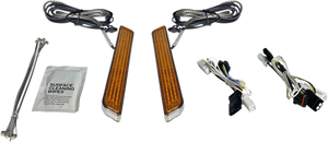 Custom Dynamics - LED Fork Light - Amber - Chrome - LED Front Fork Lightz - CD-FORK-BCM-AC