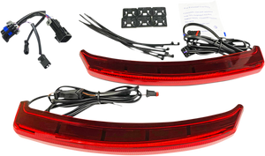 Custom Dynamics - Saddle Bag Lights - Red Lens - LED Saddlebag Lights - CD-INDBAG-SWN-R