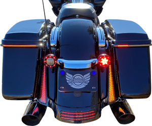 Custom Dynamics - Panel Lights - Black - Smoke Lens - Dual Color Fascia LED Panel Lights - CD-FASCIADCBCMB