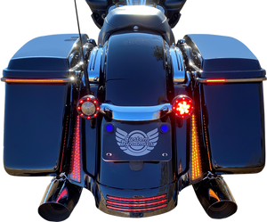 Custom Dynamics - Panel Lights - Black - Smoke Lens - Dual Color Fascia LED Panel Lights - CD-FASCIADC-HDB