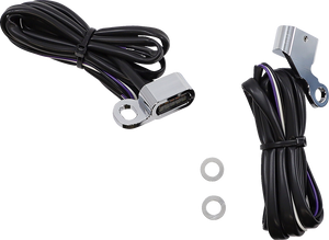 Drag Specialties - Marker Lights - White/Amber - Chrome - LED Handlebar Marker Lights - L22-0230DCME