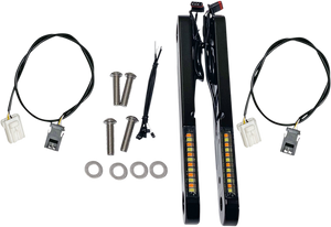 Custom Dynamics - Light Strip - Black - ProBEAM Dynamic Strips V2 Front Turn Signals - PB-DS2-13-B