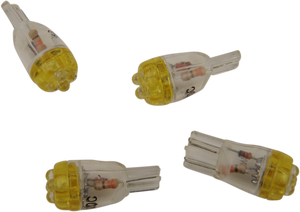 Drag Specialties - Mini Wedge LED Bulbs - Amber - Mini Wedge LED Bulb - T10-4LEDA-HC