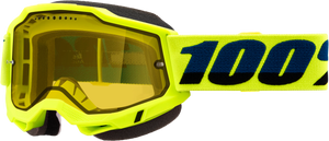 100 Percent - Accuri 2 Snowmobile Goggle Fluo Yellow Yellow Lens - 50021-00003 100 Percent - Accuri 2 Snowmobile Goggle Fluo Yellow Yellow Lens - 50021-00003