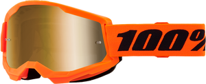 100 Percent - Strata 2 Goggle Neon Orange Mirror Gold Lens - 50028-00015