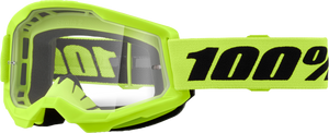 100 Percent - Strata 2 Goggle Neon Yellow Clear Lens - 50027-00016