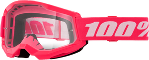 100 Percent - Strata 2 Junior Goggle Pink Clear Lens - 50031-00011