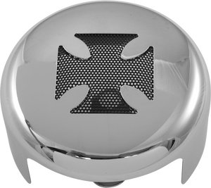 Drag Specialties - Horn Cover - Cross - '91-'16 - Chrome - Horn Cover - 76636M