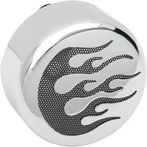 Drag Specialties - Horn Cover - Chrome with Black Flame - Horn Cover - 76636F Drag Specialties - Horn Cover - Chrome with Black Flame - Horn Cover - 76636F