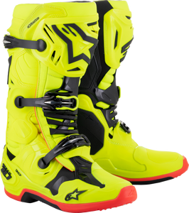 Alpinestars - Tech 10 Boots Ylw Fluo/blk/red Fluo Sz 12 - 2010020-533-12