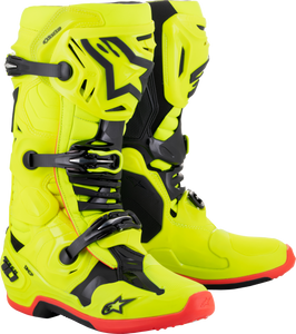 Alpinestars - Tech 10 Boots Ylw Fluo/blk/red Fluo Sz 8 - 2010020-533-8