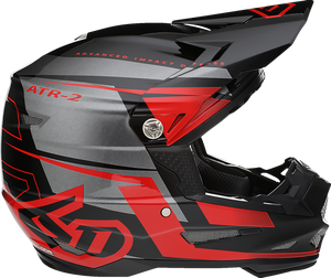 6d Helmets - Helmet Offroad Atr2 Mach Rd/gy/bk Sm - 520807