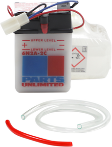 Parts Unlimited - Battery - 6N2A-2C - Conventional Battery Kit - 6N2A-2C-FP