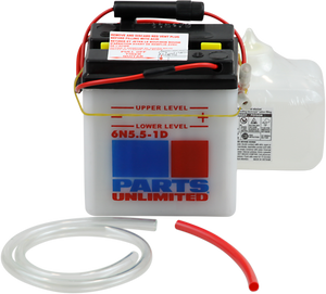 Parts Unlimited - Battery - 6N5.5-1D - Conventional Battery Kit - 6N55-1D-FP