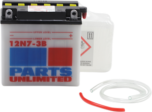 Parts Unlimited - Battery - 12N7-3B - Conventional Battery Kit - 12N7-3B-FP
