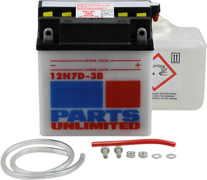 Parts Unlimited - Battery - 12N7D-3B - Conventional Battery Kit - 12N7D-3B-FP Parts Unlimited - Battery - 12N7D-3B - Conventional Battery Kit - 12N7D-3B-FP