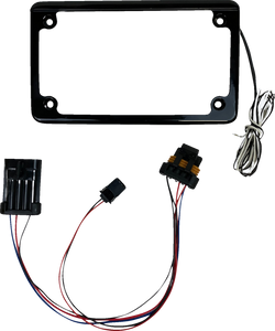 Custom Dynamics - Frame License Plate W/ Tag Light Blk For Sxs - CD-LPF-RZRTRAIL