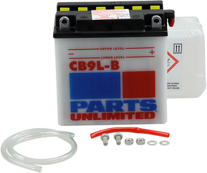 Parts Unlimited - Battery - YB9L-B - Heavy-Duty 12v Battery Kit - CB9L-B-FP