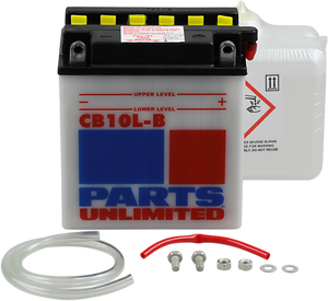 Parts Unlimited - Battery - YB10L-B - Heavy-Duty 12v Battery Kit - CB10L-B-FP