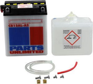 Parts Unlimited - Battery - YB12AL-A2 - Heavy-Duty 12v Battery Kit - CB12AL-A2-FP