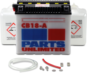 Parts Unlimited - Battery - YB18-A - Heavy-Duty 12v Battery Kit - CB18-A-FP