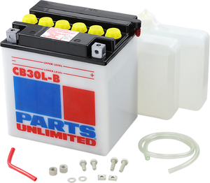 Parts Unlimited - Battery - YB30L-B - Heavy-Duty 12v Battery Kit - CB30L-B-FP