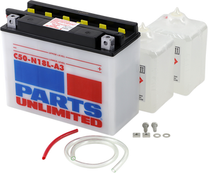 Parts Unlimited - Battery - Y50-N18L-A3 - Heavy-Duty 12v Battery Kit - C50-N18L-A3-FP