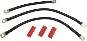 Drag Specialties - Black Battery Cable Set - '93-'08 FL - Battery Cable Set - E25-0091B-T1