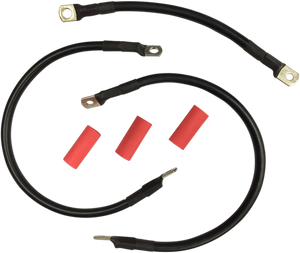 Drag Specialties - Black Battery Cable Set - '65-'84 FL - Battery Cable Set - E25-0091B-T6