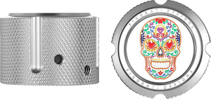 Figurati Designs - Knob Seat Mount Sugar Skull Polished Ss - FD30-SEAT-SCREW-SS Figurati Designs - Knob Seat Mount Sugar Skull Polished Ss - FD30-SEAT-SCREW-SS