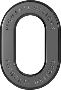 Figurati Designs - Ring Antenna Rear Fender Left Smooth Black - FD60-ANTRG-BK-LT Figurati Designs - Ring Antenna Rear Fender Left Smooth Black - FD60-ANTRG-BK-LT