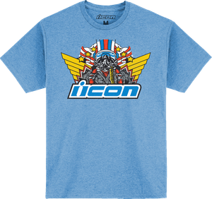 Icon - Tee Flyboy Lt Hthr Bl Lg -