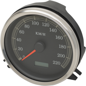 Drag Specialties - Electronic KM/H Speedometer - Black Face - Electronic Speedometer - 76436KMX