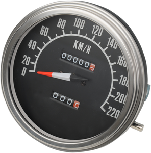 Drag Specialties - 5" KPH FL-Style 2:1 Speedometer - '68-'84 Black Face - 5" FL-Style 2:1 Speedometer - 72761KMX Drag Specialties - 5" KPH FL-Style 2:1 Speedometer - '68-'84 Black Face - 5" FL-Style 2:1 Speedometer - 72761KMX