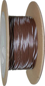 Namz - Wire 20-gauge Primary 100' Brown/white Stripe - NWR-19-100-20
