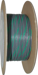 Namz - Wire 20-gauge Primary 100' Gray/green Stripe - NWR-85-100-20