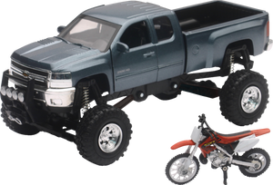 New Ray Toys - 1/32 Silverado Pickup With Yamaha Dirt Bike - SS-54426 New Ray Toys - 1/32 Silverado Pickup With Yamaha Dirt Bike - SS-54426