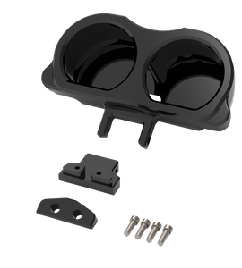 La Choppers - Gauge Mount - Dual - Black - FLT - Dual Gauge Mount For Performance Risers - LA-7397-03B