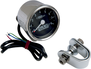Drag Specialties - 2.4" Mini Electronic 8000 RPM Tachometer - Chrome Housing - Black Face - 2.4" Mini Electronic 8000 RPM Tachometer - 21-6910NUDS Drag Specialties - 2.4" Mini Electronic 8000 RPM Tachometer - Chrome Housing - Black Face - 2.4" Mini Electronic 8000 RPM Tachometer - 21-6910NUDS