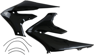 Ufo - Shroud Rad Yzf450 Black - YA04858-001