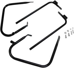Drag Specialties - Saddlebag Support Kit - '97-'08 FLT - Black - Saddlebags Guards/Support Kit - 21026B